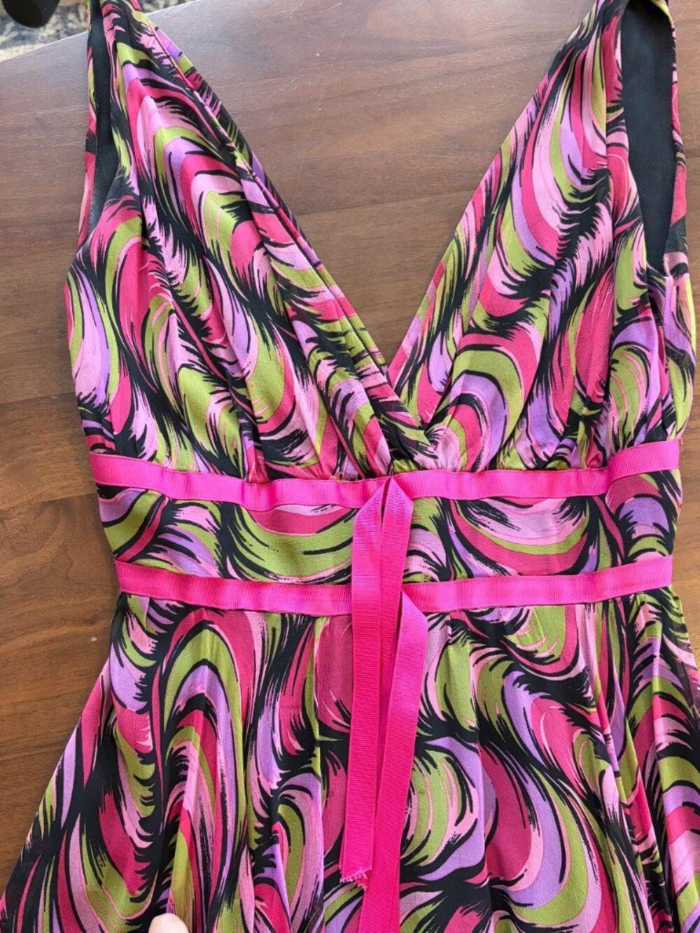 Iconic vintage Betsey Johnson patterned silk dress - Picture 3 of 4